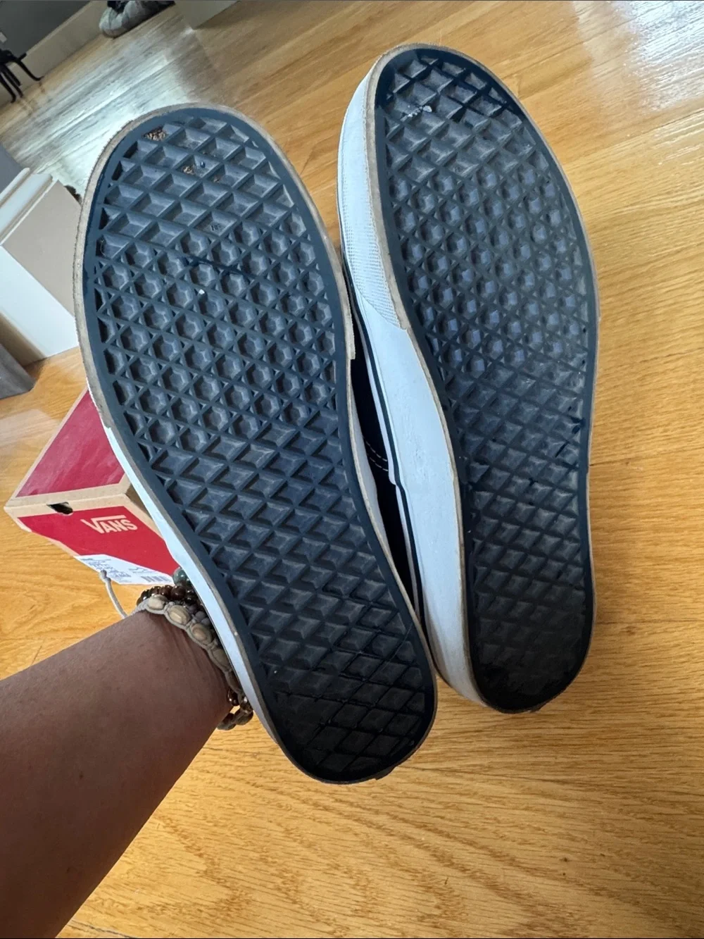 Vans Classic Low Top Sneakers in Navy and White